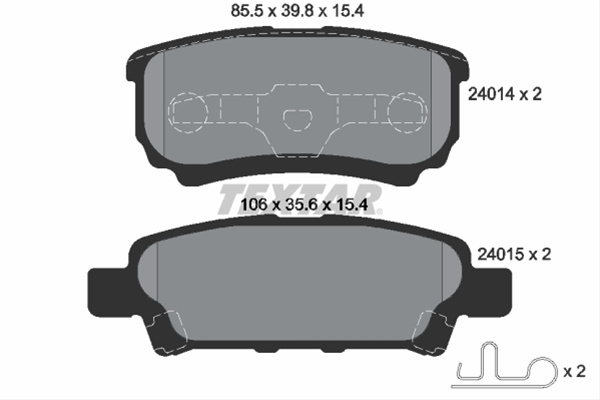 Set Placute Frana,frana Disc Textar Dodge 2401401