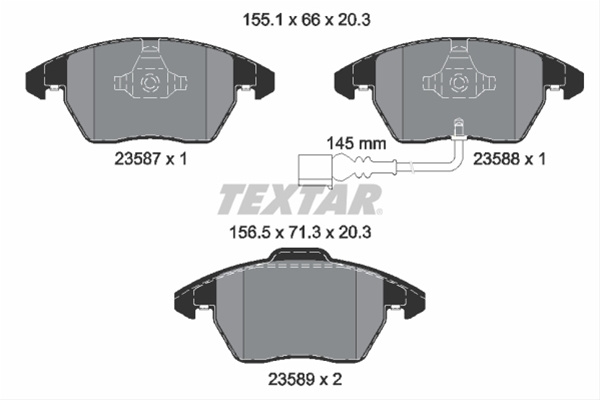 Set Placute Frana,frana Disc Textar Eicher 2358701