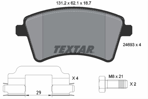 Set Placute Frana,frana Disc Textar Eicher 2469301