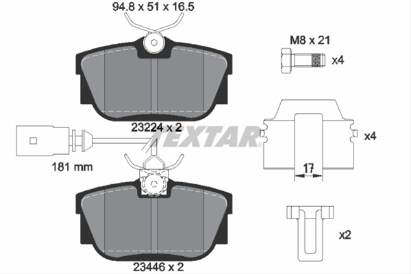 Set Placute Frana,frana Disc Textar Ford 2344605