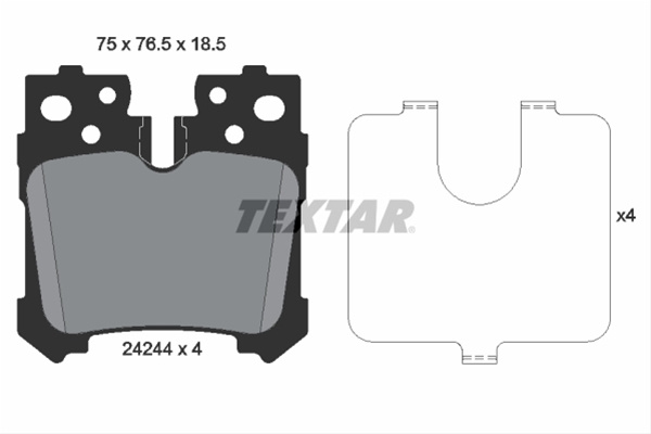 Set Placute Frana,frana Disc Textar Ford Otosan 2424401