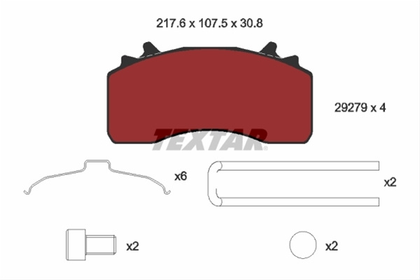 Set Placute Frana,frana Disc Textar Man 2927901