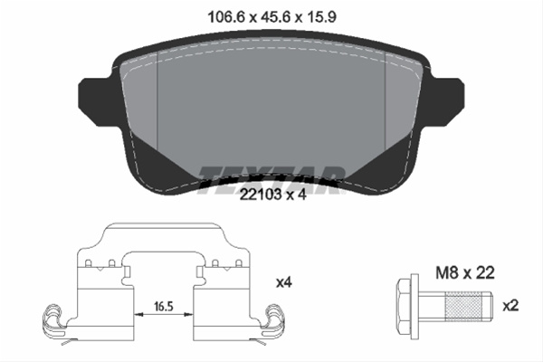 Set Placute Frana,frana Disc Textar Nissan 2210301