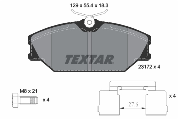 Set Placute Frana,frana Disc Textar Renault 2317203