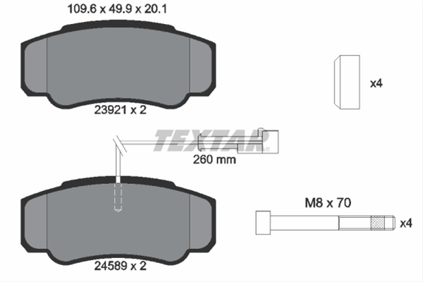 Set Placute Frana,frana Disc Textar Renault Trucks 2392103