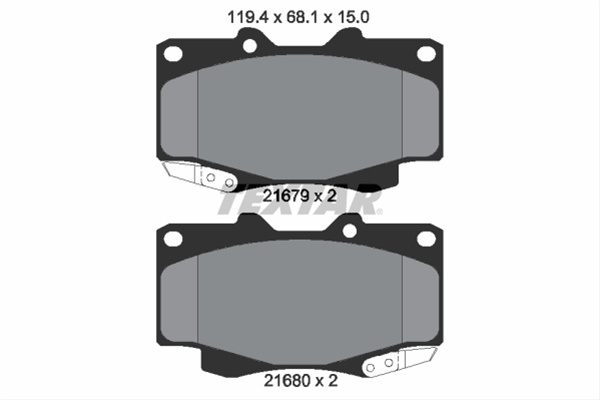 Set Placute Frana,frana Disc Textar Toyota 2168001