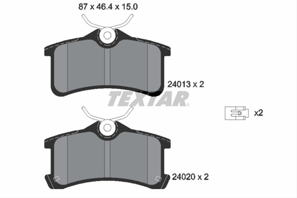 Set Placute Frana,frana Disc Textar Toyota 2401301