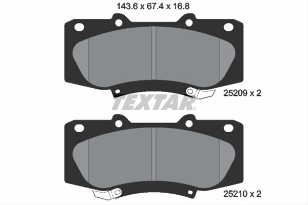 Set Placute Frana,frana Disc Textar Toyota 2520901