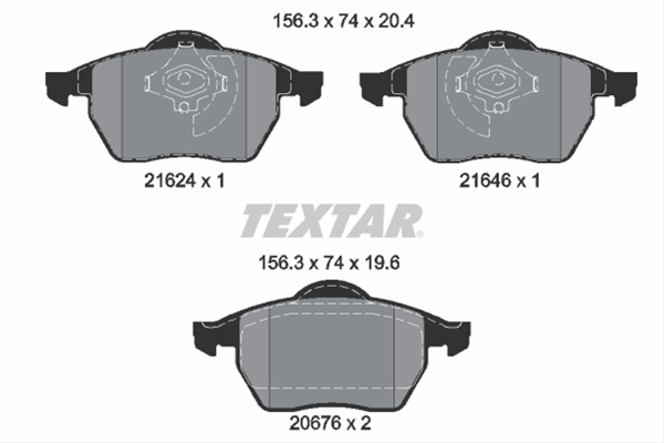 Set Placute Frana,frana Disc Textar Vw 2162402