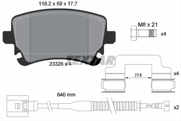 Set Placute Frana,frana Disc Textar Vw 2332603