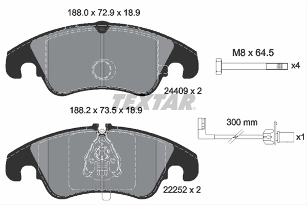 Set Placute Frana,frana Disc Textar Vw 2440903