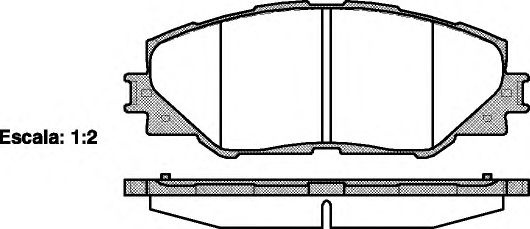 Set placute frana,frana disc TOYOTA AURIS (NRE15, ZZE15, ADE15, ZRE15, NDE15) (2006 - 2012) REMSA 1234.00 piesa NOUA