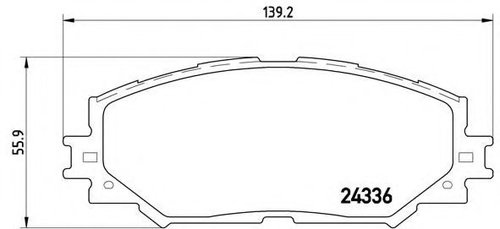 Set placute frana,frana disc TOYOTA AURIS (NRE15, ZZE15, ADE15, ZRE15, NDE15) (2006 - 2012) BREMBO P...