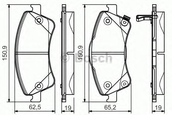 Set placute frana,frana disc TOYOTA AURIS (ZWE18, NZE18, ZRE18) (2012 - 2016) BOSCH 0 986 495 106 piesa NOUA