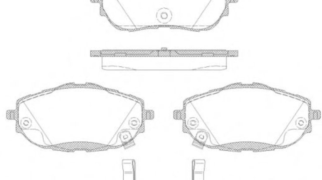 Set placute frana,frana disc TOYOTA AURIS (ZWE18, NZE18, ZRE18) (2012 - 2016) REMSA 1561.02 piesa NOUA