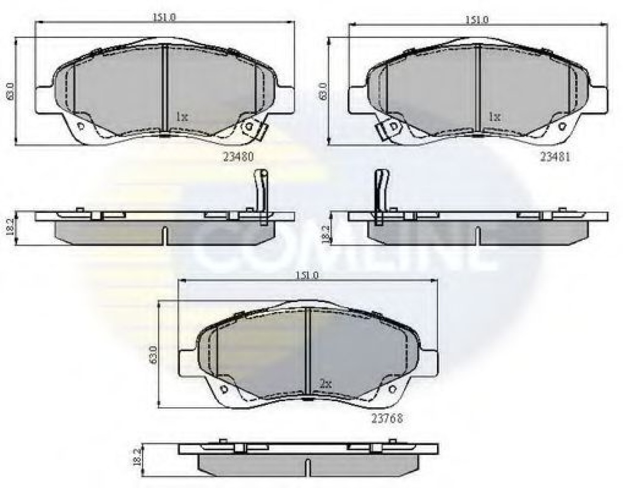 Set placute frana,frana disc TOYOTA AVENSIS Combi (T25) (2003 - 2008) COMLINE CBP31140 piesa NOUA