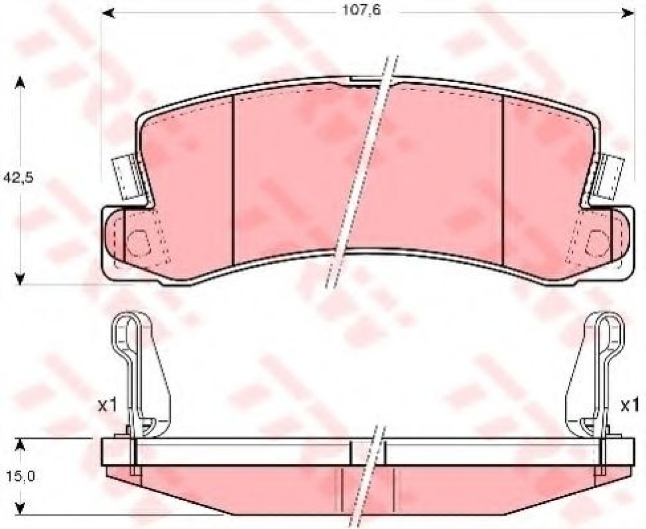 Set placute frana,frana disc TOYOTA AVENSIS (T22) (1997 - 2003) TRW GDB3164 piesa NOUA