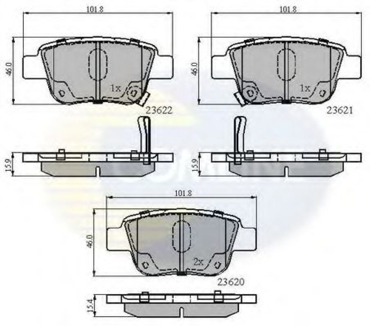 Set placute frana,frana disc TOYOTA AVENSIS (T25) (2003 - 2008) COMLINE CBP31141 piesa NOUA