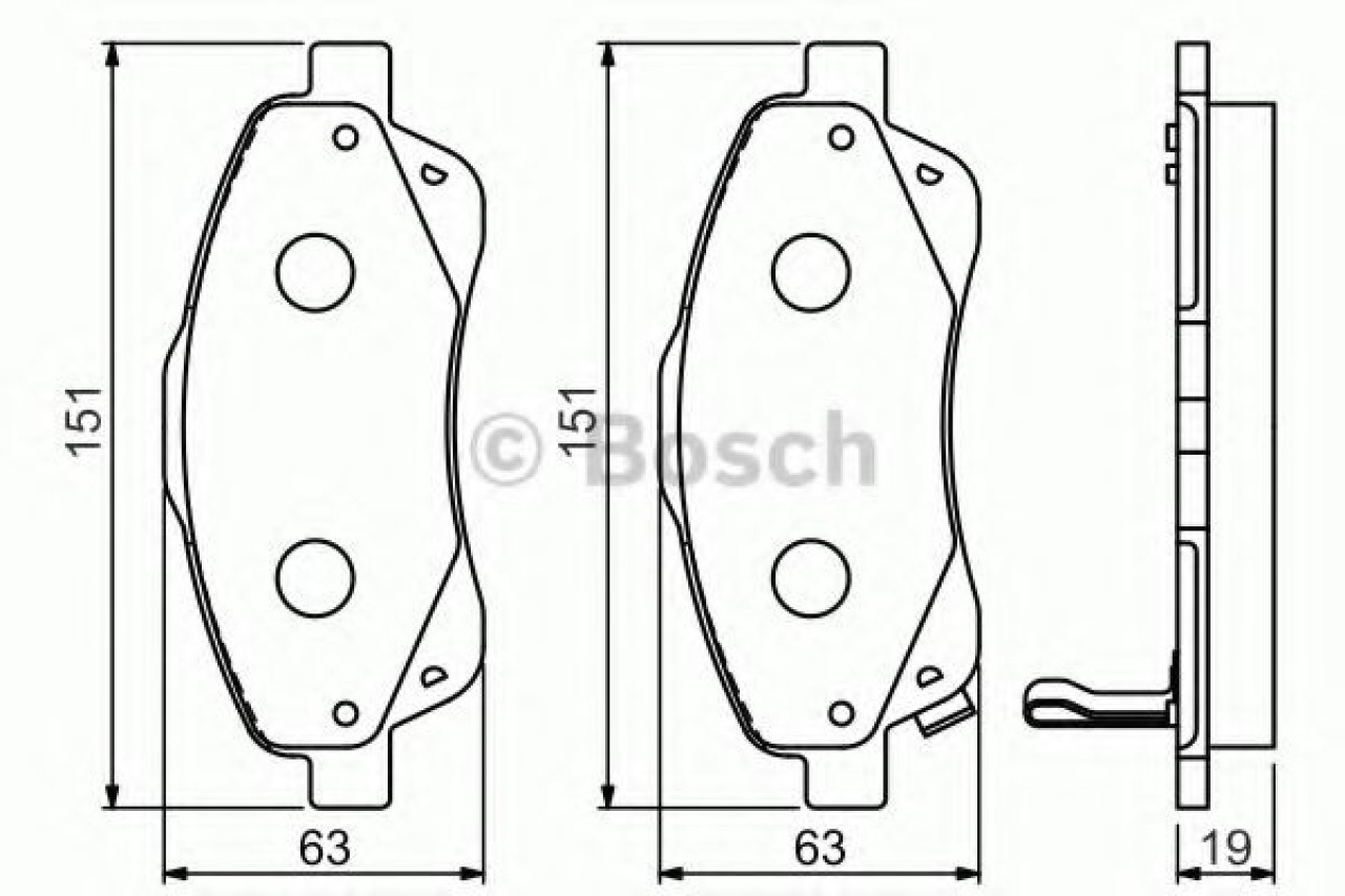 Set placute frana,frana disc TOYOTA AVENSIS (T25) (2003 - 2008) BOSCH 0 986 494 054 piesa NOUA