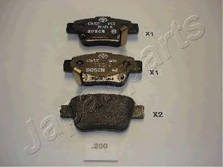 Set placute frana,frana disc TOYOTA AVENSIS Limuzina (T25) (2003 - 2008) JAPANPARTS PP-200AF piesa NOUA