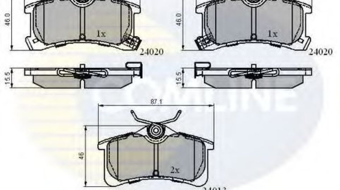 Set placute frana,frana disc TOYOTA AVENSIS Station Wagon (T22) (1997 - 2003) COMLINE CBP3903 piesa NOUA