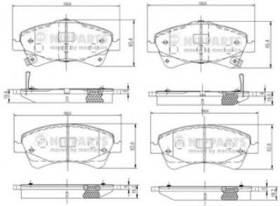 Set placute frana,frana disc TOYOTA AVENSIS Limuzina (ZRT27, ADT27) (2008 - 2016) NIPPARTS N3602133 piesa NOUA