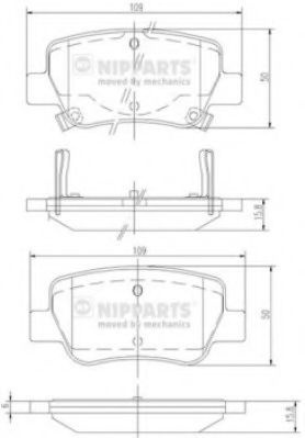 Set placute frana,frana disc TOYOTA AVENSIS Limuzina (ZRT27, ADT27) (2008 - 2016) NIPPARTS N3612042 piesa NOUA