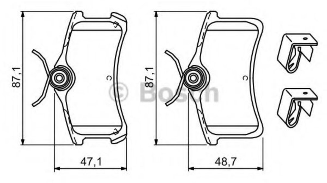 Set placute frana,frana disc TOYOTA AVENSIS Station Wagon (T22) (1997 - 2003) BOSCH 0 986 494 274 piesa NOUA