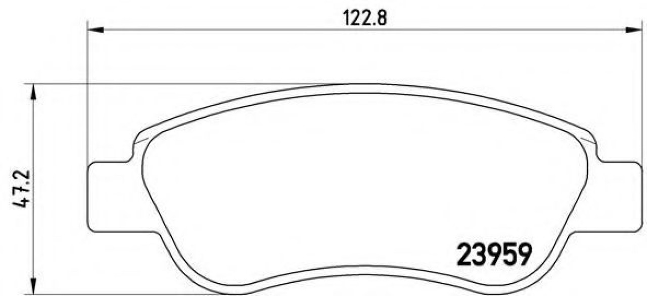 Set placute frana,frana disc TOYOTA AYGO (PAB4_, KGB4_) (2014 - 2016) BREMBO P 61 081 piesa NOUA