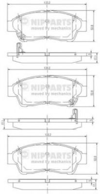 Set placute frana,frana disc TOYOTA CELICA (ZZT23_) (1999 - 2005) NIPPARTS J3602064 piesa NOUA