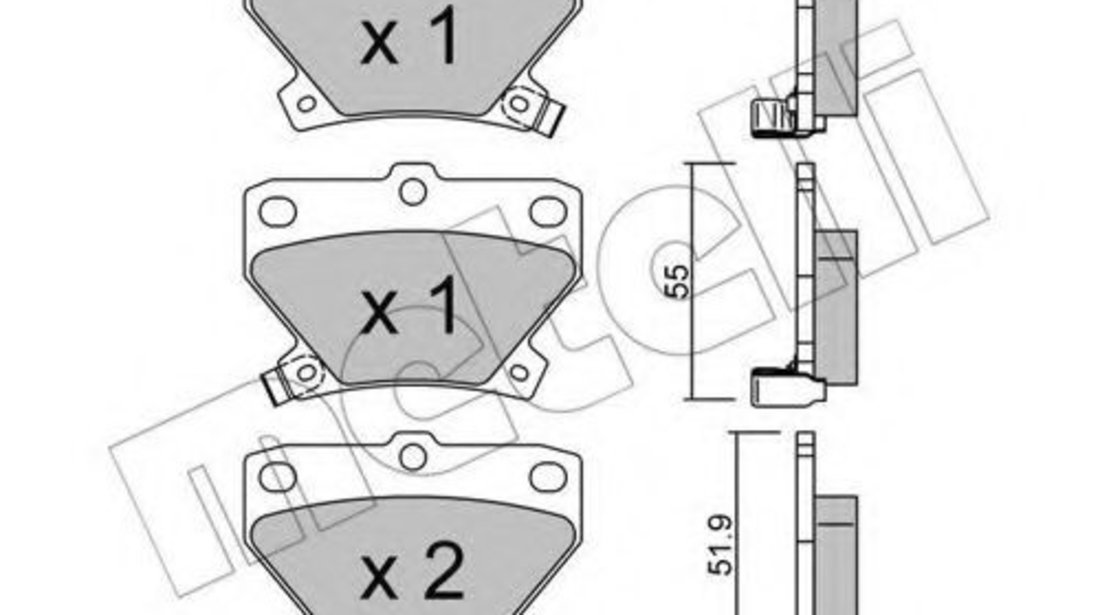 Set placute frana,frana disc TOYOTA CELICA (ZZT23_) (1999 - 2005) METELLI 22-0424-0 piesa NOUA