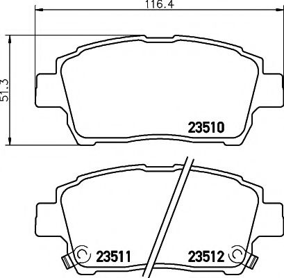 Set placute frana,frana disc TOYOTA COROLLA Combi (E12J, E12T) (2001 - 2007) TEXTAR 2351002 piesa NOUA