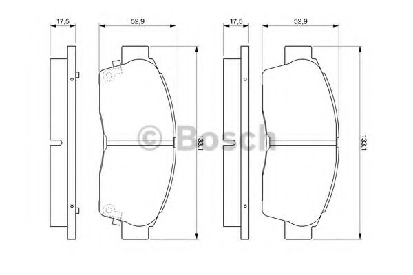 Set placute frana,frana disc TOYOTA COROLLA (E11) (1997 - 2002) BOSCH 0 986 461 123 piesa NOUA