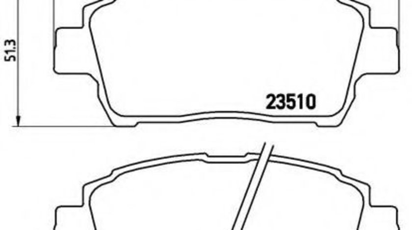 Set placute frana,frana disc TOYOTA COROLLA Verso (ZDE12, CDE12) (2001 - 2004) BREMBO P 83 051 piesa NOUA