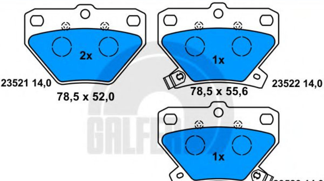 Set placute frana,frana disc TOYOTA COROLLA Verso (ZDE12, CDE12) (2001 - 2004) GALFER B1.G102-1441.2 piesa NOUA