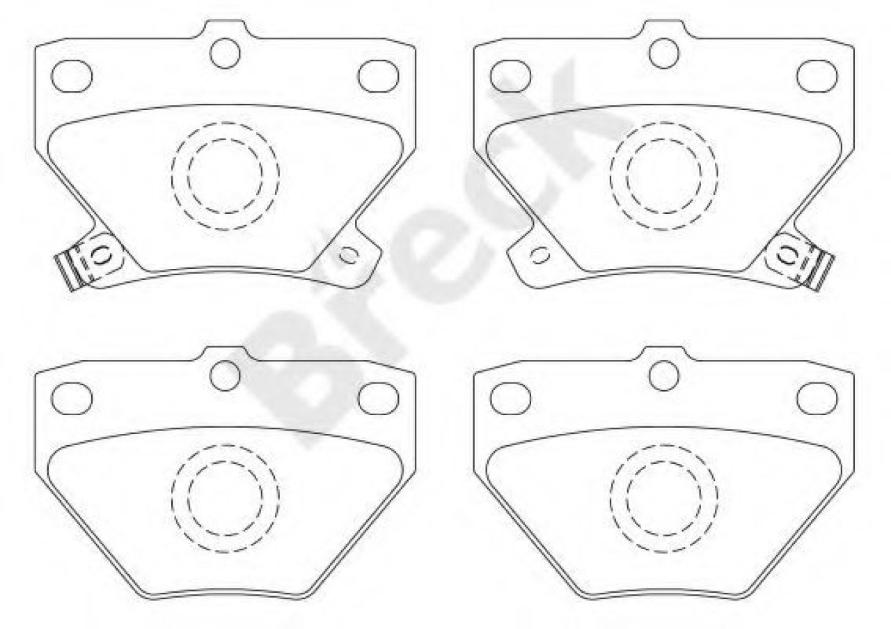 Set placute frana,frana disc TOYOTA COROLLA Verso (ZDE12, CDE12) (2001 - 2004) Break 23521 00 704 10 piesa NOUA