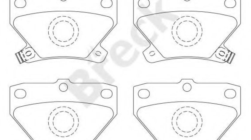 Set placute frana,frana disc TOYOTA COROLLA Verso (ZDE12, CDE12) (2001 - 2004) Break 23521 00 704 10 piesa NOUA