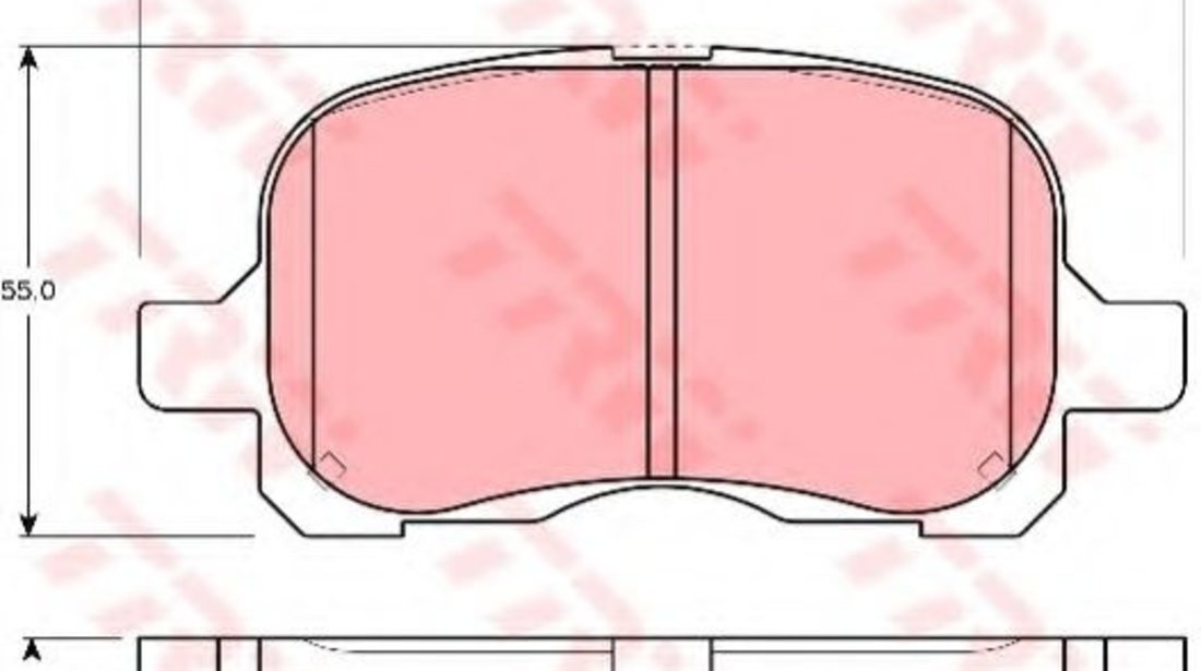 Set placute frana,frana disc TOYOTA COROLLA Wagon (E11) (1997 - 2001) TRW GDB3204 piesa NOUA