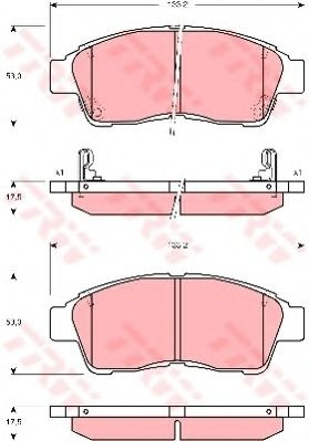 Set placute frana,frana disc TOYOTA COROLLA Wagon (E11) (1997 - 2001) TRW GDB3300 piesa NOUA