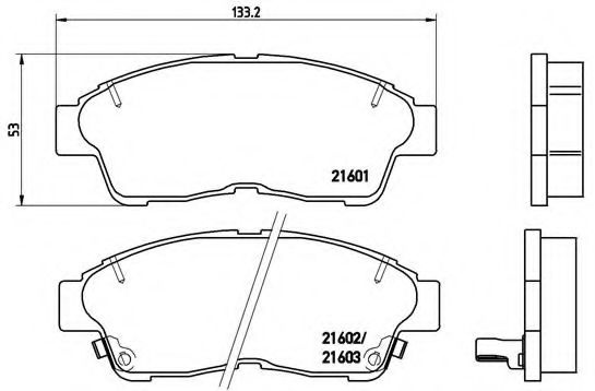 Set placute frana,frana disc TOYOTA COROLLA Hatchback (E11) (1997 - 2002) BREMBO P 83 034 piesa NOUA