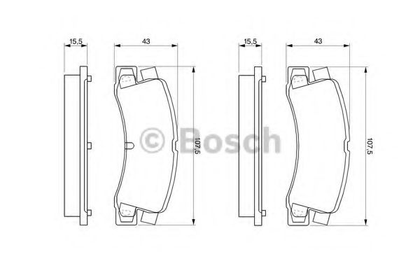 Set placute frana,frana disc TOYOTA COROLLA Liftback (E11) (1997 - 2002) BOSCH 0 986 424 383 piesa NOUA