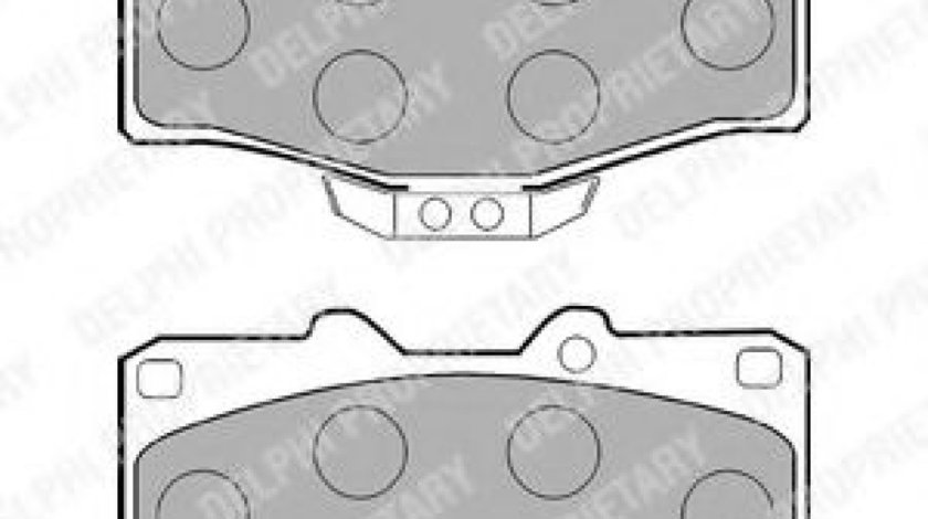 Set placute frana,frana disc TOYOTA HILUX II pick-up (LN8, RN5, LN6, YN6, YN5, LN5, RN6) (1983 - 2005) DELPHI LP854 piesa NOUA