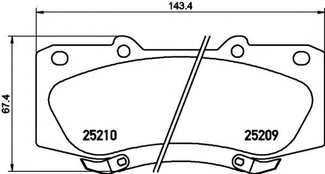 Set placute frana,frana disc TOYOTA HILUX III pick-up (KUN, TGN, LAN, GGN) (2004 - 2016) TEXTAR 2520901 piesa NOUA