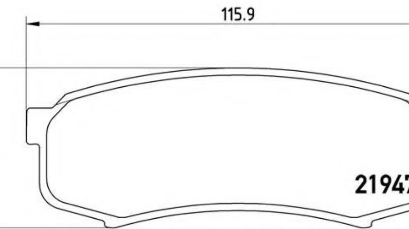 Set placute frana,frana disc TOYOTA HILUX autoturism de teren, inchis (RZN1_, LN1_) (1995 - 2005) BREMBO P 83 024 piesa NOUA