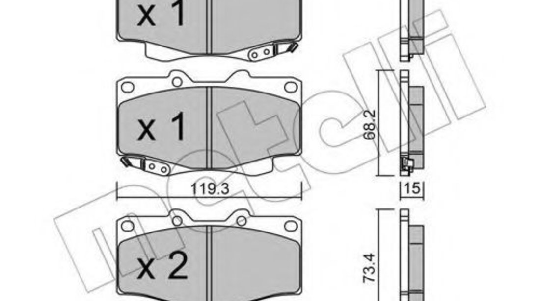 Set placute frana,frana disc TOYOTA LAND CRUISER 90 (J9) (1995 - 2016) METELLI 22-0129-0 piesa NOUA