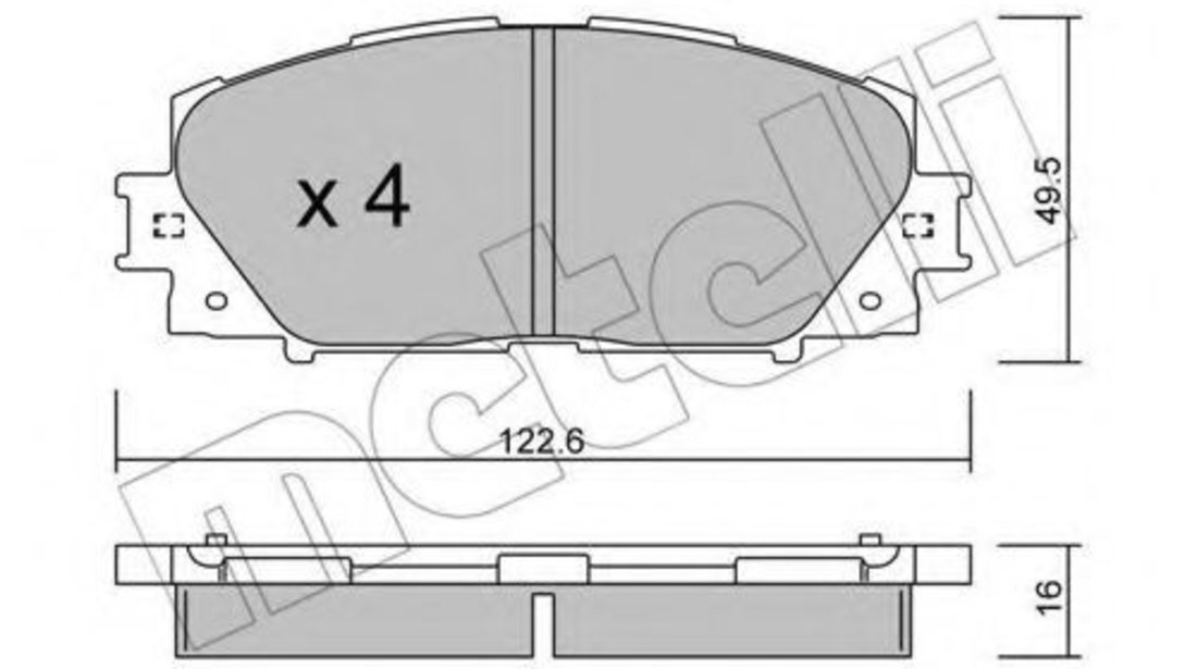 Set placute frana,frana disc TOYOTA PRIUS PLUS (ZVW4) (2011 - 2016) METELLI 22-0745-1 piesa NOUA