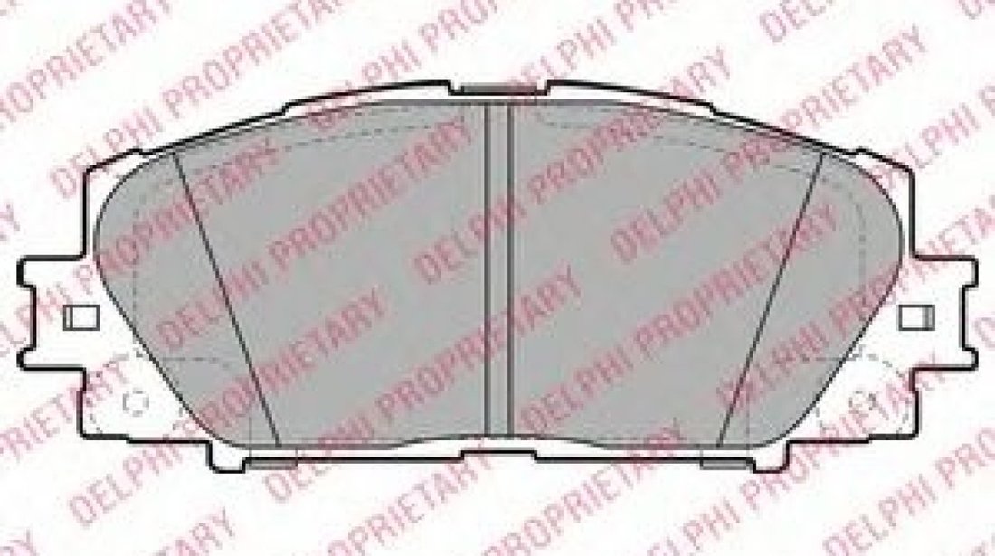 Set placute frana,frana disc TOYOTA PRIUS (ZVW3) (2009 - 2016) DELPHI LP2135 piesa NOUA