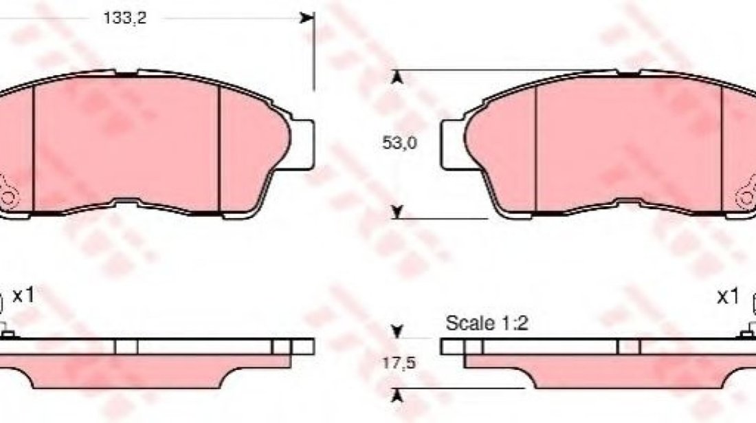 Set placute frana,frana disc TOYOTA RAV 4 I (SXA1) (1994 - 2000) TRW GDB3147 piesa NOUA