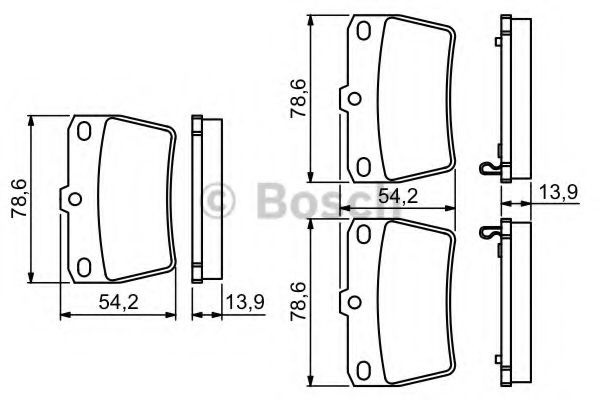 Set placute frana,frana disc TOYOTA RAV 4 I Cabrio (SXA1) (1997 - 2000) BOSCH 0 986 494 350 piesa NOUA