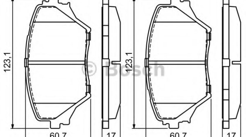 Set placute frana,frana disc TOYOTA RAV 4 II (CLA2, XA2, ZCA2, ACA2) (2000 - 2005) BOSCH 0 986 424 719 piesa NOUA